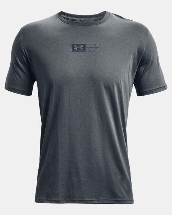 T-shirt UA Elevated Logo pour homme, Gray, pdpMainDesktop image number 4